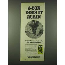 1978 d-Con Rat Killer Ad - Does it Again