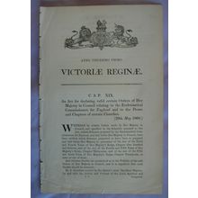 1868 Act of Parliament: Deans & Chapters of Churches