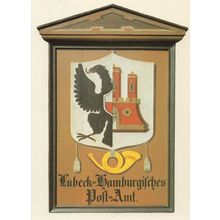 Lubeck Hamburg Old 1850 Pillar Post Box Bergedorf German Postcard