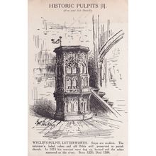 Wyclif's Pulpit Lutterworth Historic Old Postcard