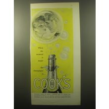 1959 Cook's Champagne Ad - When the moment is magic the champagne is Cook's