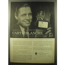 1959 Hilton Carte Blanche Credit Card Ad - Holiday Clark