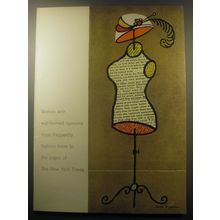 1959 The New York Times Ad - art by Tomi Ungerer - Women with Opinions
