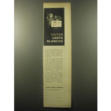 1959 Hilton Carte Blanche Credit Card Advertisement
