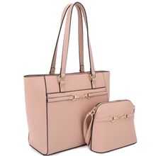 New 2in1 Smooth Matching Shoulder Tote Bag With Crossbody Set