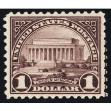 571, Mint VF NH $1 Lincoln Memorial Stamp SCV $70 - Stuart Katz