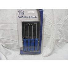 4 Pc Mini Pick and Hook Set O-Ring Seal Puller Tool Remover Extractor
