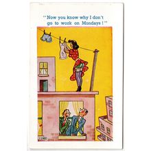 SEASIDE COMIC POSTCARD BY TROW NUMBER 11960 PUBLISHED BY C. RICHTER (4343)