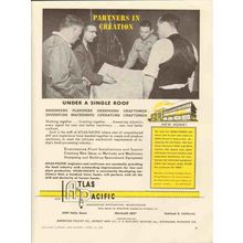 atlas-pacific engineering company 1946 partners in creation vintage ad