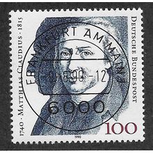 GER 1990 100pf 'MATTHIAS CLAUDIUS' FINE USED (EBID54-515)