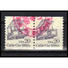 Used 2263 20c Cable Car Fine Pair PA1014