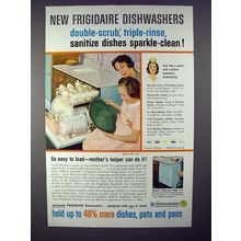 1959 Frigidaire DW-IUZ Dishwasher Ad - Double-Scrub