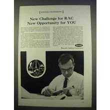 1963 Research Analysis Corporation Ad - Opportunity