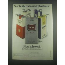 1985 Now Cigarettes Ad - The Truth About Lowest