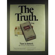 1985 Now Cigarettes Ad - The Truth