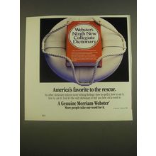 1985 Merriam-Webster Ninth New Collegiate Dictionary Ad - America's Favorite