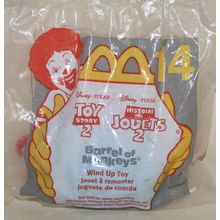 1999 McDonalds Disney's Toy Story 2 #14 Barrel of Monkeys Mint in Package