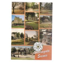 HARROGATE SCENES, Yorkshire multiview vintage unused postcard by Judges =
