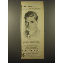 1965 Glyn, Mills and Co. Bank Ad - I like a bank that gives me names