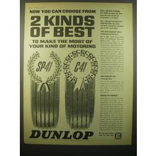 1965 Dunlop SP41 and C41 Tires Ad - Now you can choose from 2 kinds of best