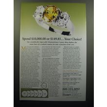 2007 Stauer DiamondAura Canary Ring Advertisement