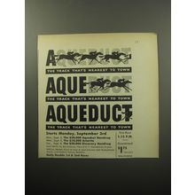 1951 Aqueduct Racetrack Ad - The track that's nearest to town