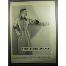 1951 Saks Fifth Avenue David Crystal Suit Ad - Wool with Velvety inklings