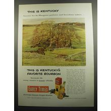 1951 Early Times Bourbon Advertisement - art by Robert Lougheed