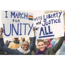 LGBT Gay Rights Unity Liberty Justice March Protest Postcard