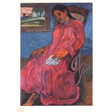 Paul Gauguin Reverie Painting Kansas Gallery Vintage Postcard