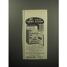 1957 General Chef Cabinet Kitchen Ad - New handsome Cabinet Kitchen