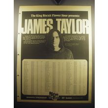 1974 The King Biscuit Flower Hour Advertisement - James Taylor