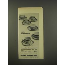 1956 Georg Jensen Royal Copenhagen Procelain Ad - Tranquebar Faience