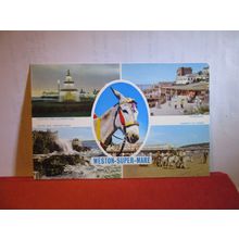 multiview, WESTON-SUPER-MARE used postcard 1971 postmark by Dennis =