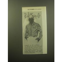 1959 B. Altman & Co. Spinnaker Sports Shirt Ad - Rugged as all outdoors