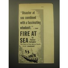 1959 Rinehart Book Advertisement - Fire at Sea by Thomas Gallagher