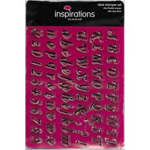 Inspirations. Alphabet & Numbers Stamp Set. Stamping Cardmaking Scrapbooking