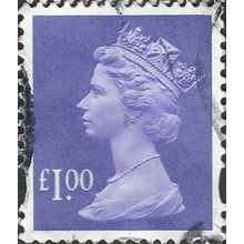 GB, Queen Elizabeth Machin, Ellipse, mauve 1995, £1, #2