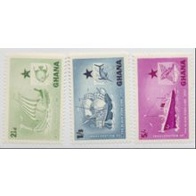 Ghana Stamps Scott #14 To 16, Mint Hinged