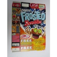 Nestle Frosted Shreddies 2002 Cereal Box Tresure Planet Cosmic Game 500g