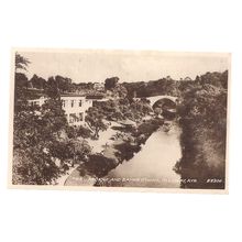 TEA GARDENS AND BANKS OF DOON, ALLOWAY unused postcard 1953 by Valentines =