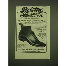 1902 Ralston Health Shoes Ad - Dry on Wet Days - Handsome Always