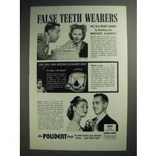 1946 Polident Ad - False Teeth Wearers