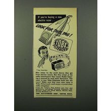 1946 Tobe Deutschmann Filterette Ad - Look for this Tag