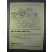 1966 Rand McNally Publishers Ad - Wagons Roll West