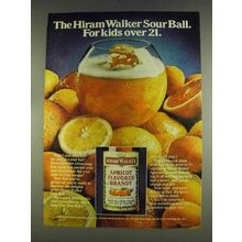 1978 Hiram Walker Apricot Brandy Ad - Sour Ball