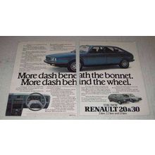 1981 Renault 20TX and 30TX Cars Ad - More Dash