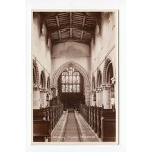 Church Interior Walsoken Postcard RP Norfolk