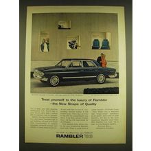 1963 Rambler Ambassador V-8 990 Sedan Ad - Treat yourself to the luxury