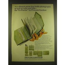 1966 Princess Gardner Tri-Partite French Purse Ad - Holds Photographs